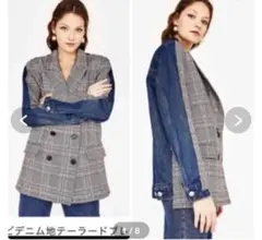 Bershka ベルシュカ デニム チェック テーラードジャケットのサムネイル
