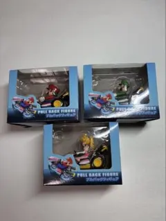 マリオカート8 プルバックフィギュア 3種セット マリオ　ルイージ　ピーチ