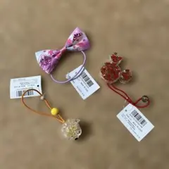 ディズニーリゾートのプリンセスリボンとミッキー、プーさんのヘアゴムセット