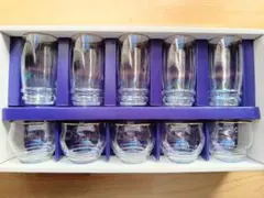 ガラス製飲料用グラス 10個セット ゴールド縁取り カメイガラス