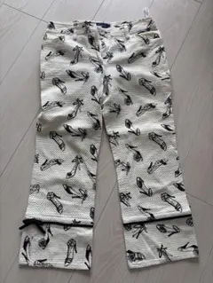 M'S GRACY エムズグレイシー　靴プリント ホワイトパンツ　36のサムネイル