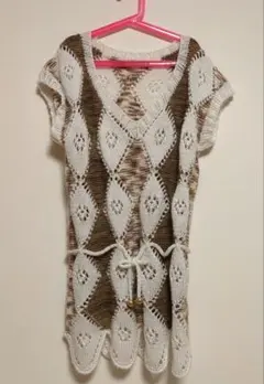 ダイヤモンドパターン ニットセーター