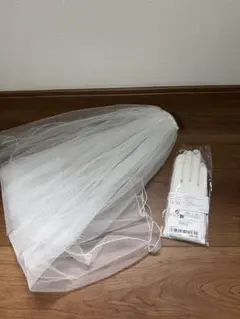 《2/11まで限定》結婚式 ウェディングベール グローブ シンプル 純白