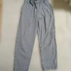 GU ジーユー シェフパンツ ワイドパンツ ストライプ柄 メンズ Mサイズ