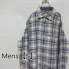 J74【US輸入】トミーヒルフィガー　長袖シャツ【メンズS】チェック