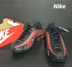 【新品】NIKE SHOX ショックス R4 Blackメタ&Red 23cm