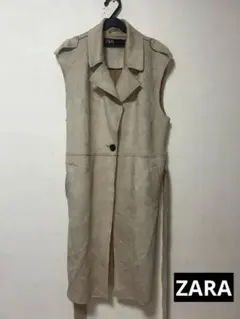 ZARA ベージュ ノースリーブ トレンチコート