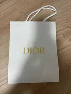 Dior ホワイトショップ袋 ゴールドロゴ