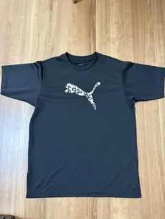 PUMA キッズ 半袖Tシャツ 黒 レオパードロゴのサムネイル