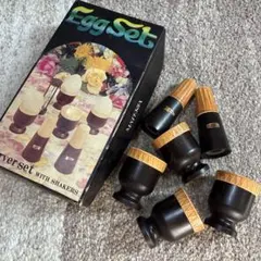 昭和レトロ　エッグスタンド　塩胡椒シェイカー付き