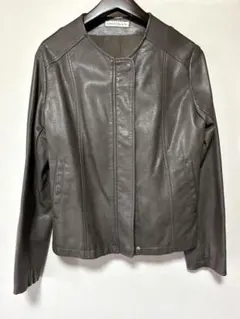 NOSTALGIA グレージュ　レザージャケット