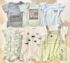ベビー服まとめ売り 70男の子 夏服　半袖　ロンパース