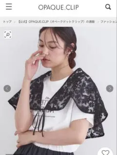 2026SS⭐︎新品タグ付⭐︎今季OPAQUE.CLIP 刺繍レースケープ⭐︎ブラックのサムネイル