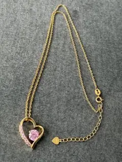 ネックレス　ハート　ピンク　S925 シルバー