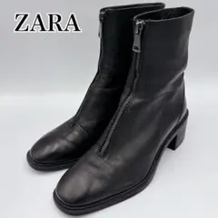 ZARA ザラ センタージップブーツ ブラック ショートブーツ 24cm