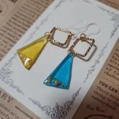 【ピアス】ゴールド　ブルー　イエロー