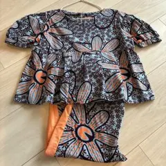 【100】花柄 総柄 セットアップ キッズ