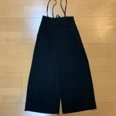 ナノユニバース　レディース　ブラック ワイドパンツ 肩紐付き