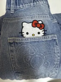 海外ヴィンテージ フレアパンツ　itimiサンリオ　キティ　シナモンロール 海外ヴィンテージ フレアパンツ itimiサンリオ キティ シナモンロール