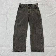 GU ジーユー バギージーンズ デニム 32inch ダークグレー 標準丈