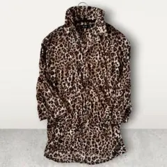 CIVARIZE 孔雀柄シアーシャツ ロング丈 5分袖 青 - メルカリ