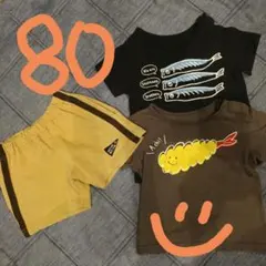 まとめ売り　男の子　サイズ80 GITA半袖Tシャツ　BREEZE短パン