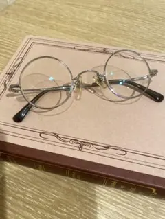 シルバー メタルラウンドメガネ