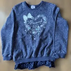 マザウェイズ　マーメイドデザイン トレーナー ネイビー系　130