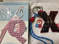 Y*O様 ラブブ PIN FOR LOVE イニシャル キーリング　X