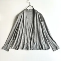 ROPE 薄手カーディガン 羽織り 冷房対策 グレー 通勤 オフィスのサムネイル