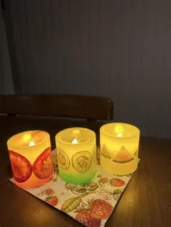 セール★ハンドメイドボタニカルキャンドルホルダー小★3こセット