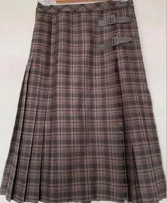 チェック柄　巻きスカート