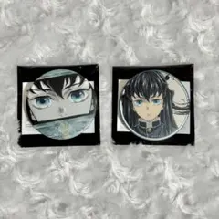 鬼滅の刃　柱展　ランダムマット缶バッジ　時透無一郎　2点セット