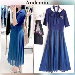 専用／Ａｎｄｅｍｉｕラメドット柄プリーツスカート×ドッキングワンピースのサムネイル