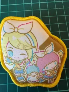 鏡音リン×リトルツインスターズ(ララ) ふわふわバッジ
