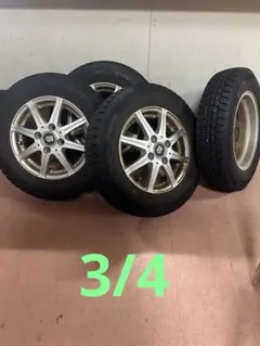 ① 【DUNLOP スタッドレスタイヤ 145/80R13 75Q ホイール付き - メルカリ