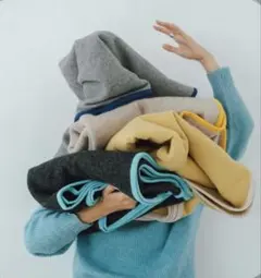 【美品】TONITO トニト 100×150 ウール ブランケット マスタード