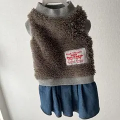 犬服 ハンドメイド デニム リメイク