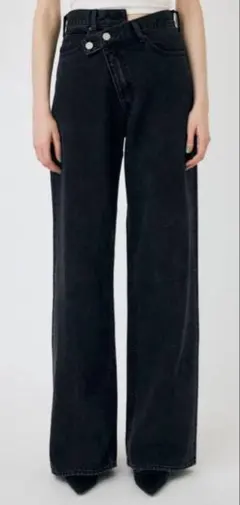 moussy CROSS WAIST WIDE STRAIGHT デニム