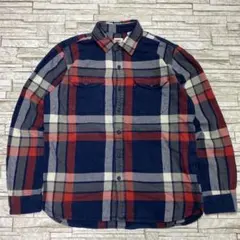 W*I様 リーバイス フランネルシャツ ネイビー レッドチェック USA古着