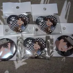 忍たま乱太郎 ハート型　缶バッジ 　ナンジャタウン　山田利吉　5個セット