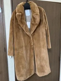 MERCURYDUO フェイクファーロングコート ブラウン