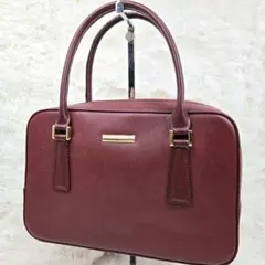 ほぼ未使用 BURBERRY サフィアーノレザー ハンドバッグ ノバチェック
