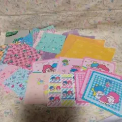 昭和レトロ　紙もの　リトルツインスターズ おりがみセット　大きさ色々