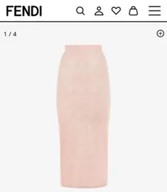 フェンディ　FENDI ピンクビスコース スカート　36のサムネイル