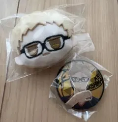 ハイキュー　月島蛍　ぬいぐるみバッジ缶バッジまとめ売り