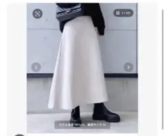 ライトグレー フレアスカート Lサイズ aquagarageのサムネイル