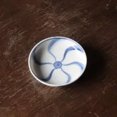 染付 捻文 捻り文 平盃 小皿 No.2 古美術 古道具 アンティーク