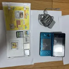 Nintendo 3DS 本体 アクアブルー ソフト2本付き - メルカリ