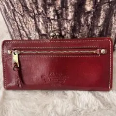 Dakota＊ダコタ＊モデルノ＊がま口レザー長財布　＊ワイン＊レッド＊ゴート革のサムネイル